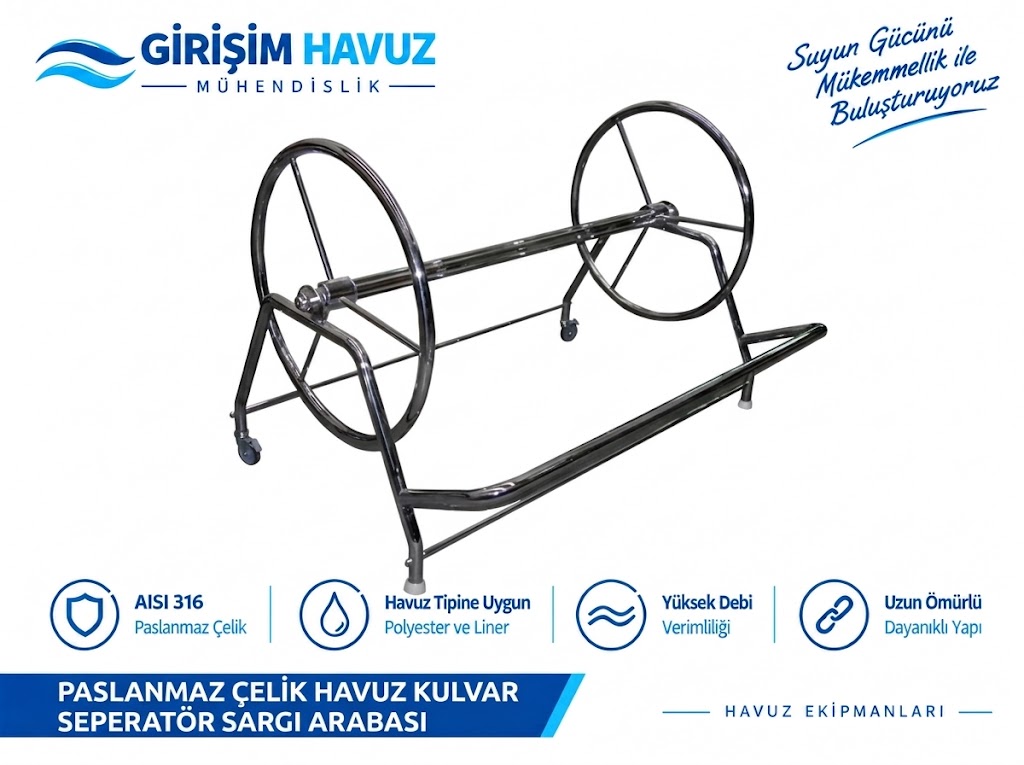 Paslanmaz Çelik Havuz Seperatör Arabası
